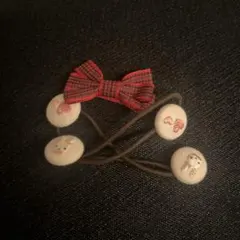 familiar ヘアゴム　リボンクリップ