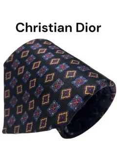 ⭐ヴィンテージ美品⭐　Christian Dior 幾何学模様 シルクネクタイ