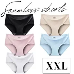 シームレスパンツ　下着　XXL パステルカラー　高品質　ショーツ　5枚セット