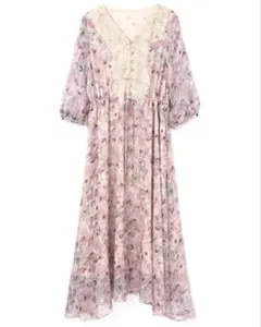 JILL STUART カーラシルクフラワーワンピース