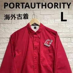 海外古着　PORTAUTHORITY ポートオソリティ長袖ワークシャツ　サイズL