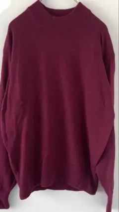 カシミヤ100% ハイネック　ニット　セーター　ボルドー　verdi