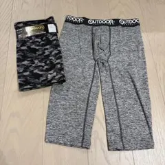 【新品】 OUTDOOR スパッツ レギンス　腹巻き　2点セット　メンズ　Mのサムネイル