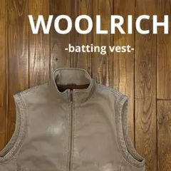 【WOOLRICH ウールリッチ】裏地ボーダー中綿ベスト　XL