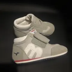ミキハウス ×ミズノ グレー スニーカー 14.5cm