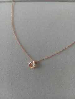 4℃ canalピンクゴールドしずくネックレス