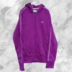 Nike ナイキ【M】 フード付きジャージ　裏起毛　パープル　レディース