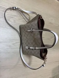 COACH コーチ シグネチャー ショルダーバッグ ベージュ