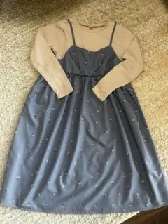 après les cours 花柄ワンピース 長袖トップス