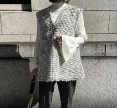 heve ヘイヴ　ツイードジレ　ホワイト