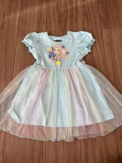 エルサ ワンピース 100cm 水色 半袖