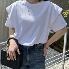 RANAN 【接触冷感】ラッフルフリルＴシャツ Mサイズのサムネイル