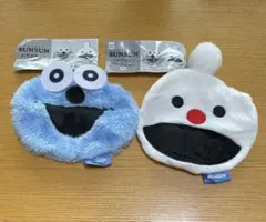 パペットスンスン バラエティーコレクション　ふわふわフェイスポーチ2個セット