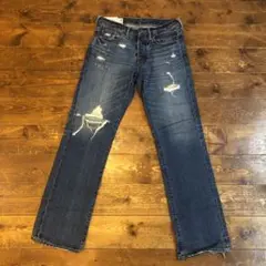アバクロ　アバクロンビー&フィッチ　ダメージデニム ジーンズ