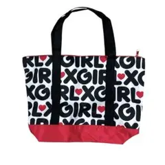 X-girl Stage付録　トートバッグ ロゴ ハート レッド