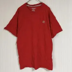 チャンピオン クルーネック 半袖 無地 Tシャツ M 赤 綿100 デイリーのサムネイル