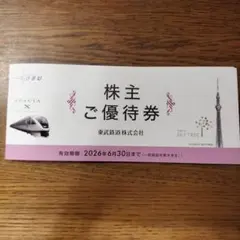 東武鉄道　株主ご優待券