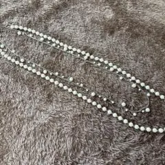 パールとチェーンのロングネックレス　卒業式入学式に