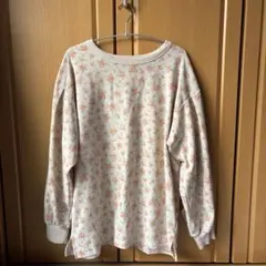 SM2ワッフルフリルメロー花柄カットソー　トレーナー