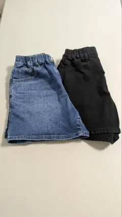 UNIQLO キッズ ハーフパンツ 2点セット 150cm デニム ブラック