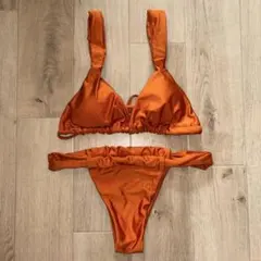 オレンジ 水着 XS 新品 ブラジリアン ビキニ