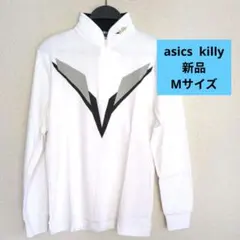 asics killy ホワイト V字デザイン カットソー