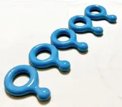 未使用　陶磁器　カトラリ－レスト　水色　箸置き　スプーン置き5個