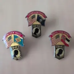 POW/MIA 星条旗 USA 米軍 ミリタリー ピンバッジ 3セットのサムネイル