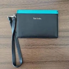 Paul Smith レザー パスケース 黒/青