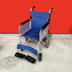折りたたみ車椅子 軽量 介助型 耐荷重100kg 背折れ 透気性 青 - メルカリ