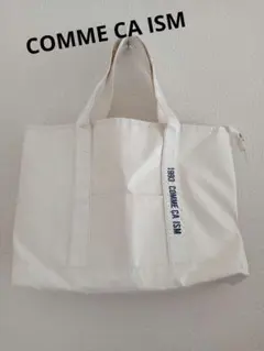 COMME CA ISM　白　トートバッグ　男女兼用