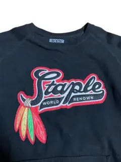 Staple Pigeonステイプル　クルーネックスウェットポケット付き黒XLのサムネイル