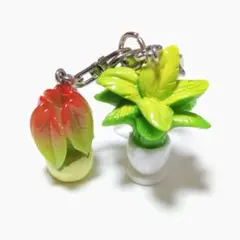 ミニチュア 観葉植物 キーホルダー 鉢植え 植物 おもしろキーホルダー