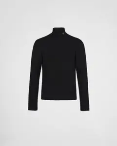 PRADA プラダ ストレッチコットン タートルネック 黒のサムネイル