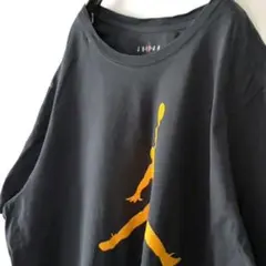 エアジョーダン AIR JORDAN ロゴ Tシャツ XL グレー 灰色 古着のサムネイル