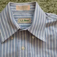 90s L.L.Bean ストライプ 長袖オックスフォードシャツ