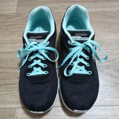 SKECHERS Lite-Weight ブラック/ターコイズ