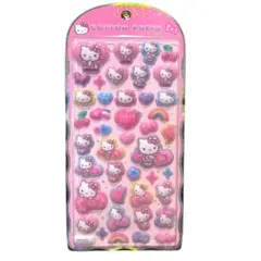 【正規品】サンリオ　コットンパフィーシール 　 ハローキティ　ヒョウ柄　ピンク