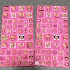 日焼けキティ♥ラメ入りタイルシール2枚セット