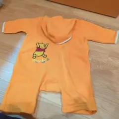 プーさん フード付きロンパース 70