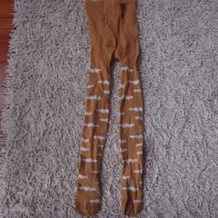 BOBOchooseマスタード色雲柄タイツ15～16.5㎝