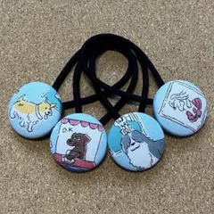 くるみボタンのヘアゴム 63