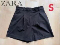【ZARA】ハイライズプリーツバミューダパンツ/Sサイズ