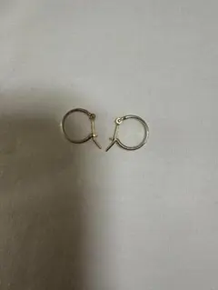 agete フープピアス SV/K10 専用ポーチ付き