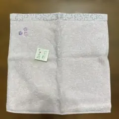桜刺繍 薄いピンク タオルハンカチ　宇野千代