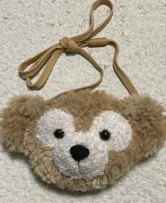 ダッフィーDuffy ぬいぐるみ首掛けポーチ ベージュ パスケース disney