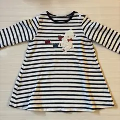 familiar ファミリア　ボーダーワンピース　80