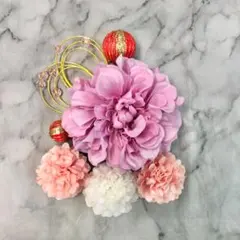 髪飾り　ピンクダリア　７点セット