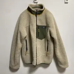 patagonia ボアジャケット クリーム色/オリーブ