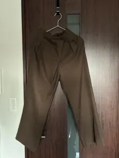 coen コーエン　ブラウン ピンストライプ ワイドレッグスラックス